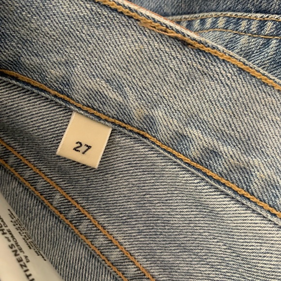 CITIZENS OF HUMANITY Jeans Liya High Rise Classic Crop Side Color block 27 - Picture 7 of 13